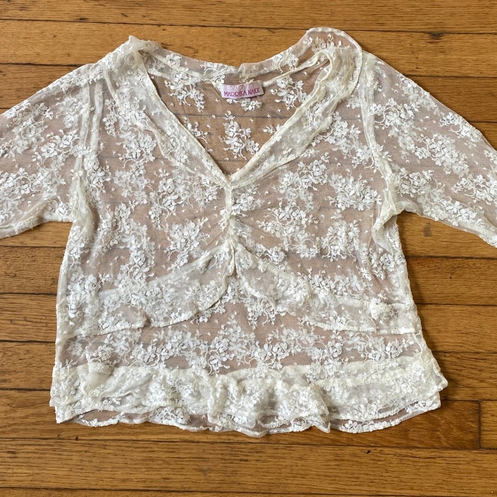 Marrika Nakk Bohemian Chic Floral Lace Blouse